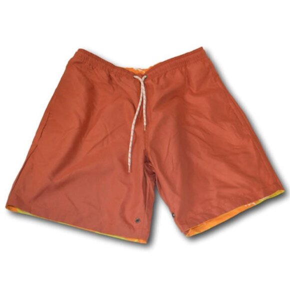 Mens Islandia Trunks Shorts Swimtrunks Reversible Orange Shark Size: Medium M - Picture 4 of 5